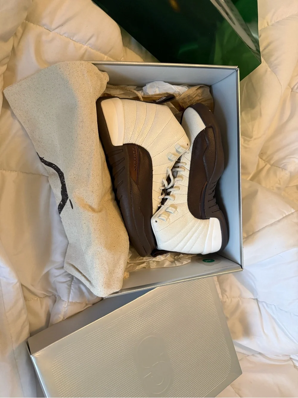 Jordan Men’s High Top Sneakers in Cream and Brown